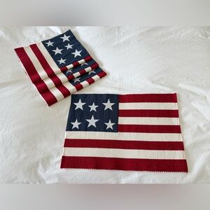 Kohls Department Store | American Flag Placemats Set | 4th of July Patriotic